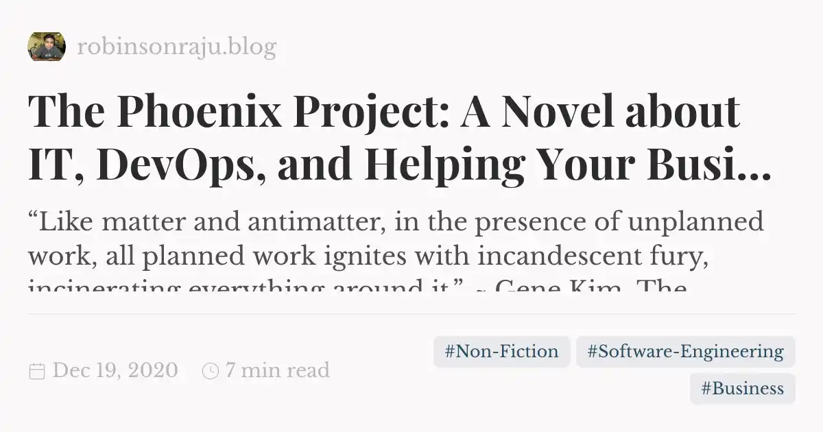 The Phoenix Project: A Novel about IT, DevOps, and Helping Your ...